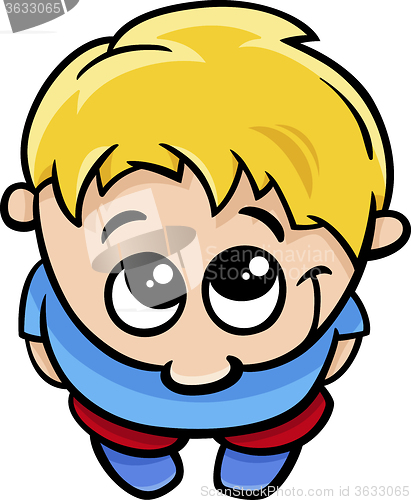 Image of cute little boy cartoon illustration