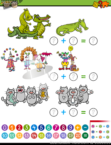 Image of addition task for preschool kids