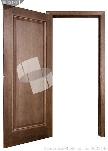 Image of Open wooden door 