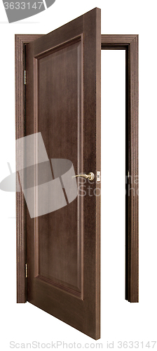 Image of Open wooden door 