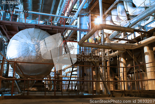 Image of Industrial zone, Steel pipelines and equipment