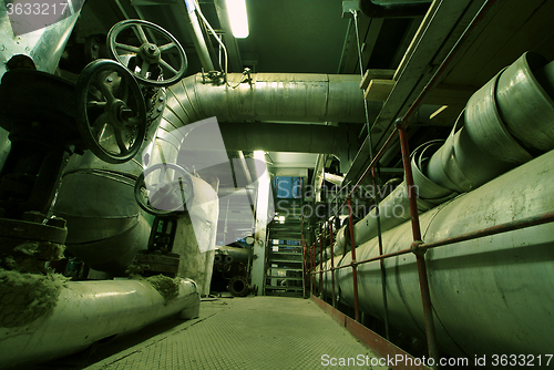 Image of Old creepy, dark, decaying, destructive, dirty factory