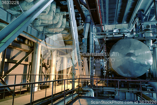 Image of Industrial zone, Steel pipelines and valves