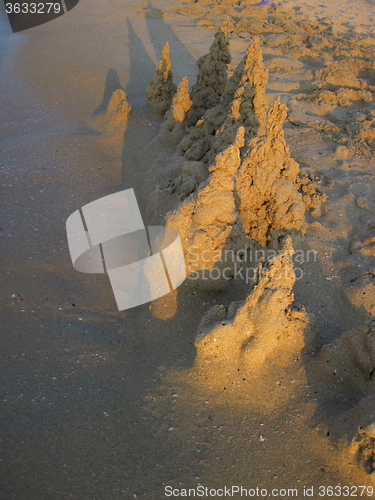 Image of sand castle on the beach