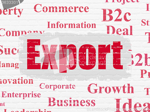 Image of Business concept: Export on wall background