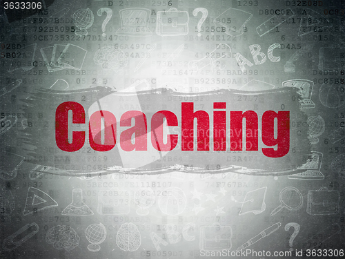 Image of Studying concept: Coaching on Digital Paper background