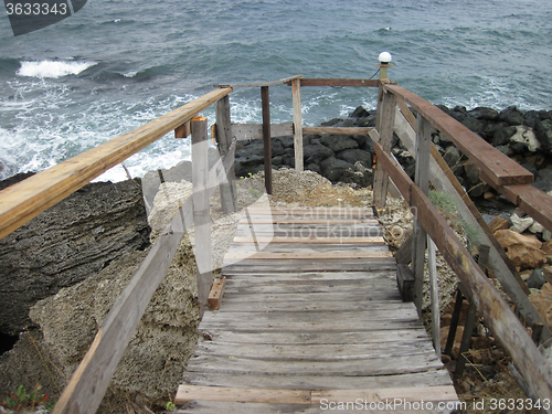 Image of old wooden end of coast 