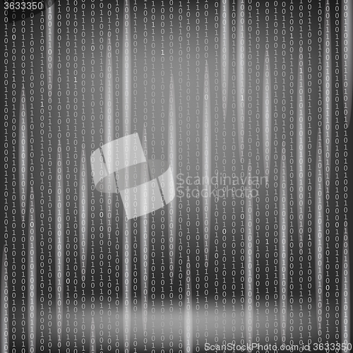 Image of Concept Binary Code Numbers.  Data Code, Decryption and Encoding.