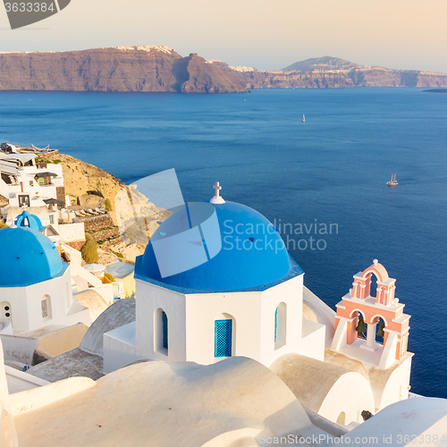 Image of Oia village on Santorini island, Greece.