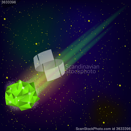 Image of Green Falling Meteor