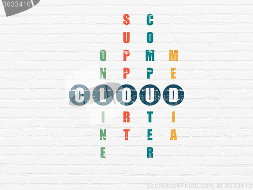 Image of Cloud computing concept: Cloud in Crossword Puzzle