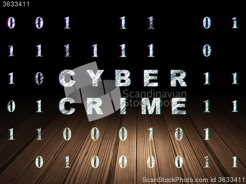 Image of Safety concept: Cyber Crime in grunge dark room