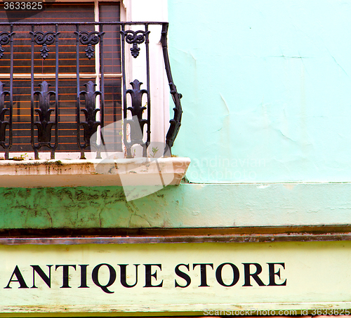 Image of notting   hill  area  in london england old antique store