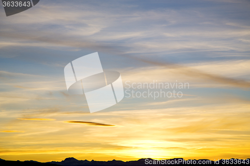 Image of   in the colored sky white soft   abstract background