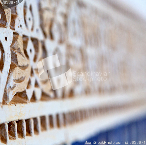 Image of line in morocco africa old tile and colorated floor ceramic abst