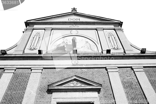 Image of old architecture in italy europe milan religion and sunlight