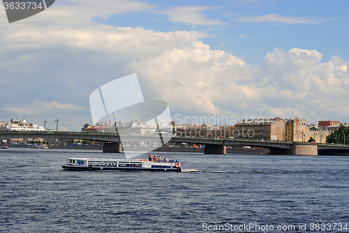 Image of Pleasure boat on the Neva.