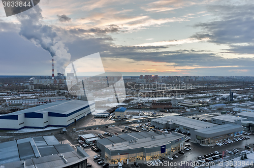 Image of Group of car shops and railway node. Tyumen.Russia