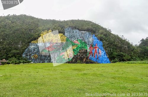 Image of painted rock around Vinales Valley in Cuba