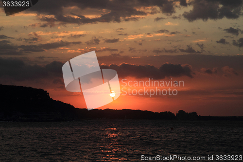 Image of sunset on the Bulgarian Beach 