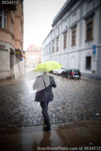 Image of businessman in rain