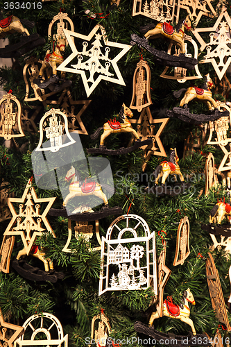 Image of Wood christmas decorations