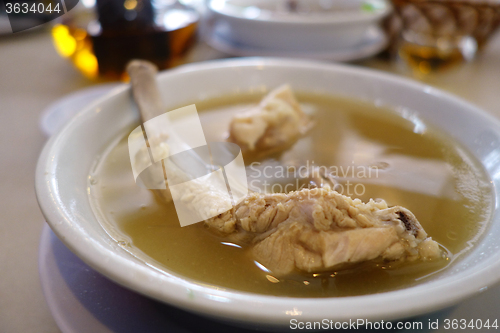 Image of Singapore style pork and herbal soup, spicy peppery soup