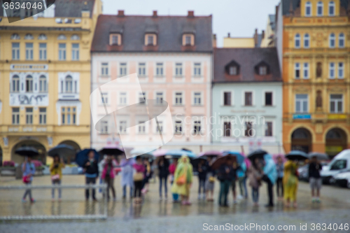 Image of People in the rain