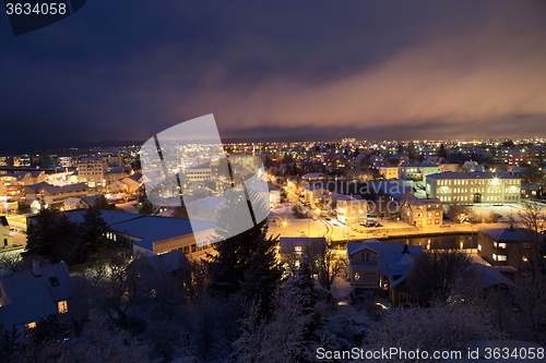 Image of Reykjavik at christmas