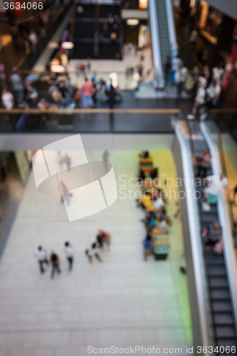 Image of People shopping in mall