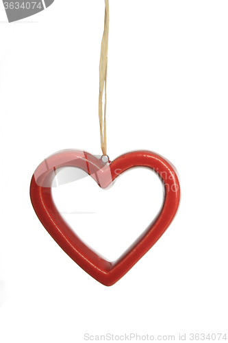 Image of hanging red heart