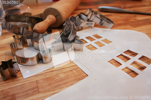 Image of Gingerbread house baking