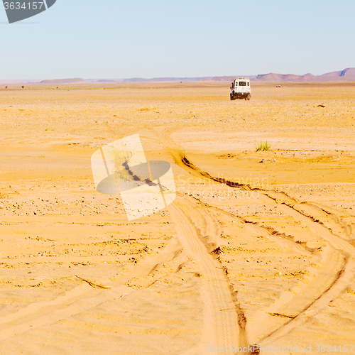 Image of sunshine in the desert of morocco sand and dune