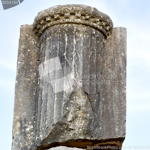 Image of old column in the africa sky history and nature