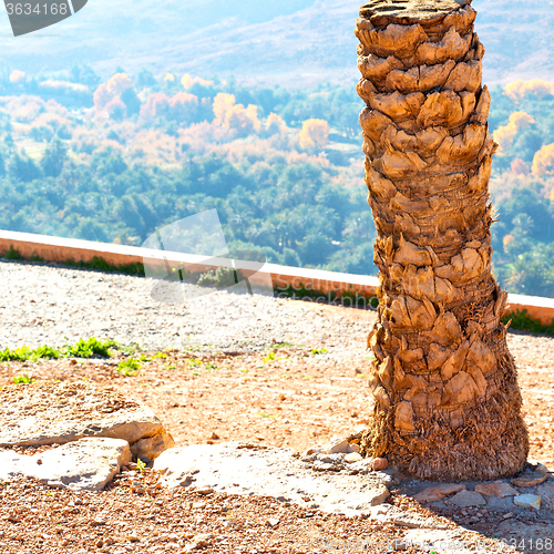 Image of in   valley  morocco  africa the atlas dry mountain ground isola