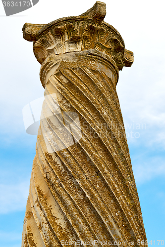 Image of old column in the africa sky history and nature