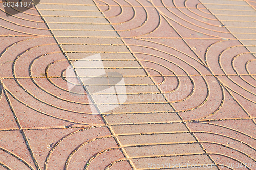 Image of red tile in morocco africa texture  brick