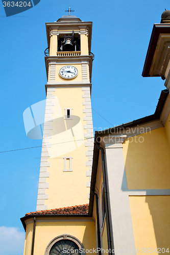 Image of ancien clock   in italy europe old  stone  