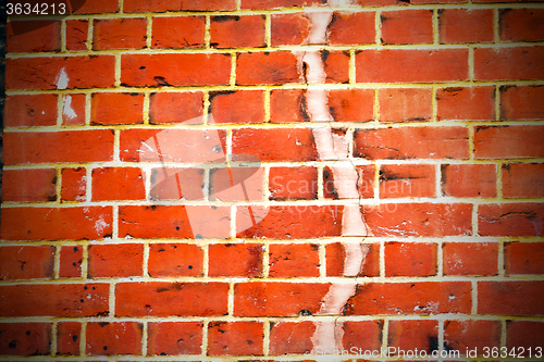 Image of in london   the    abstract    texture of a ancien wall and ruin