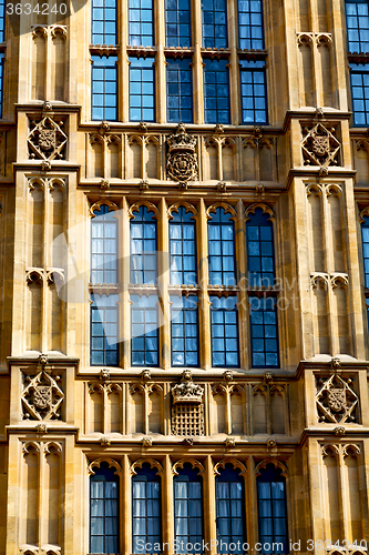 Image of old in london  historical         structure and sky