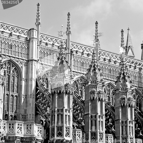 Image of old in london  historical    parliament glass  window    structu