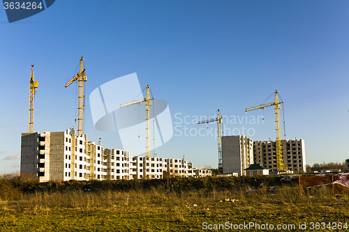 Image of construction of residential buildings  