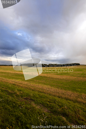 Image of   agricultural field . sunset