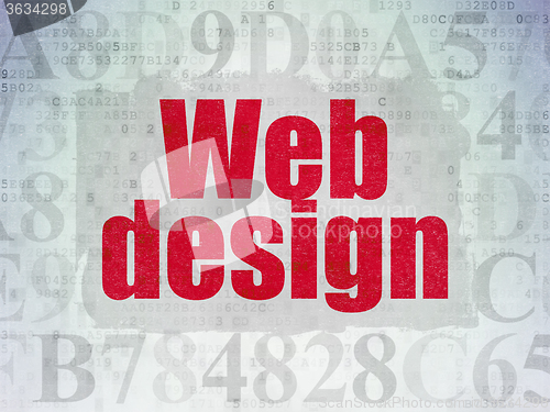 Image of Web development concept: Web Design on Digital Paper background