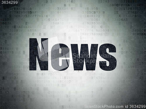 Image of News concept: News on Digital Paper background