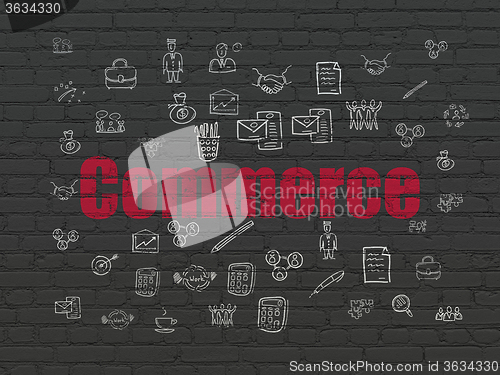 Image of Business concept: Commerce on wall background