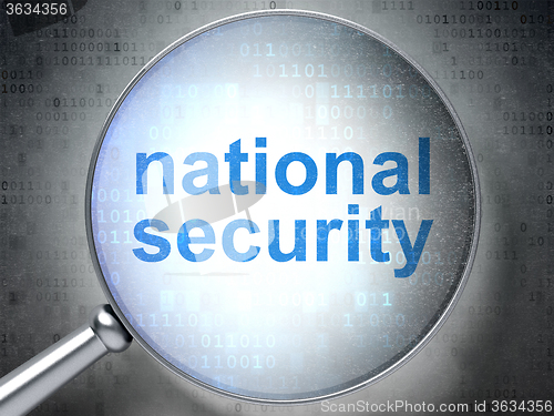 Image of Privacy concept: National Security with optical glass