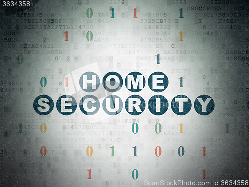 Image of Safety concept: Home Security on Digital Paper background