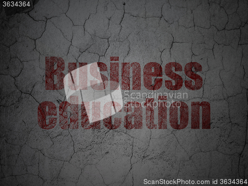 Image of Learning concept: Business Education on grunge wall background
