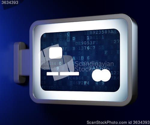 Image of Banking concept: Credit Card on billboard background